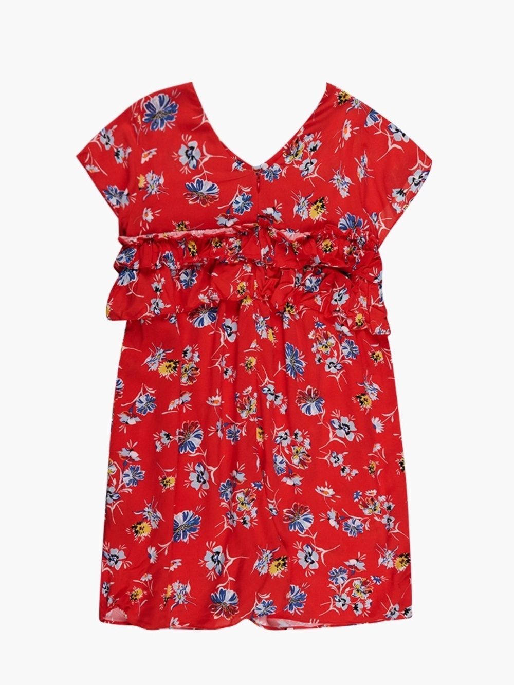 Zara girls Floral Ruffled V-Neck jumpsuit